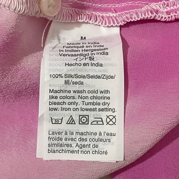 J. Crew Tie-dyed Silk Tunic - Pink - Medium - Picture 10 of 15